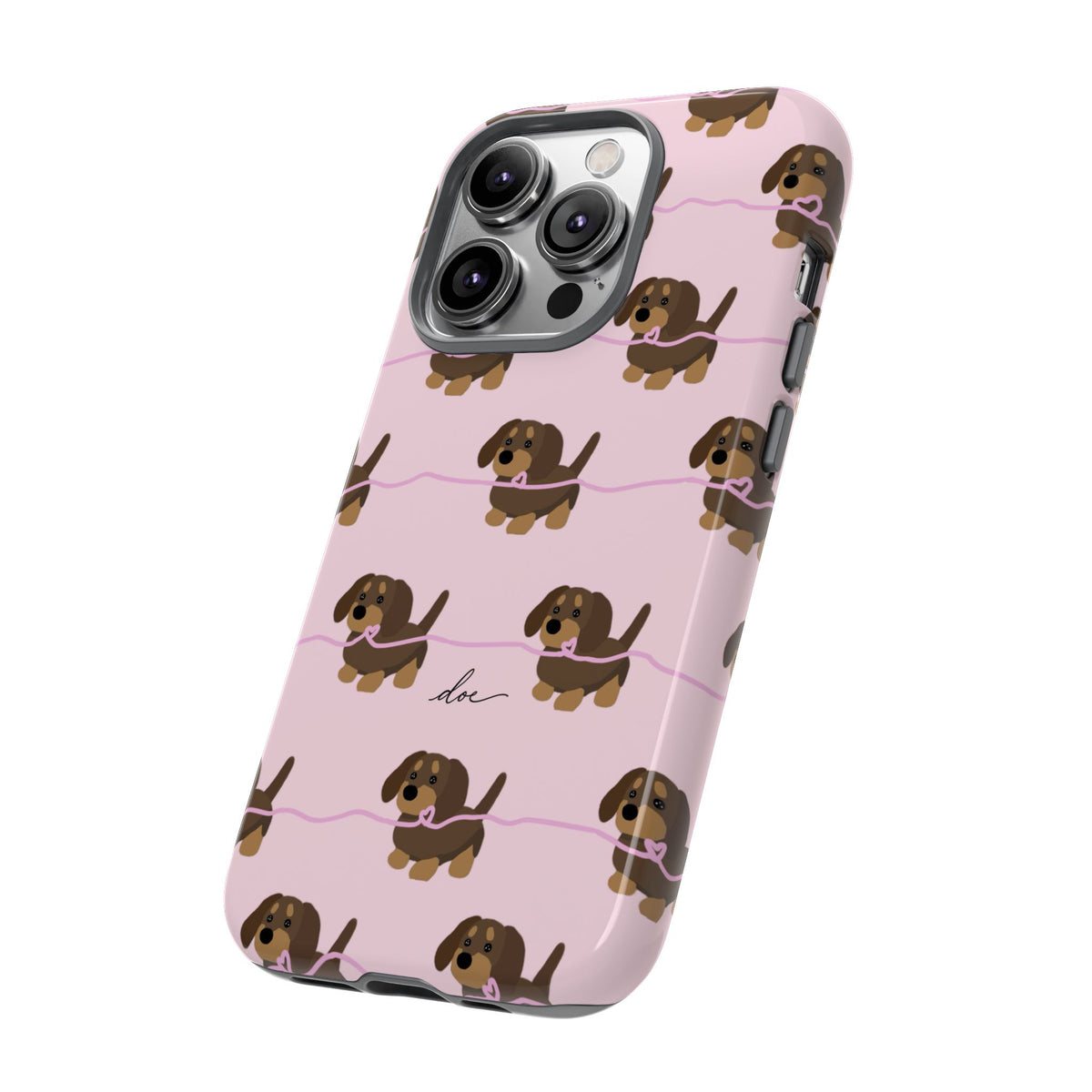 Pink Dachshunds iPhone Case