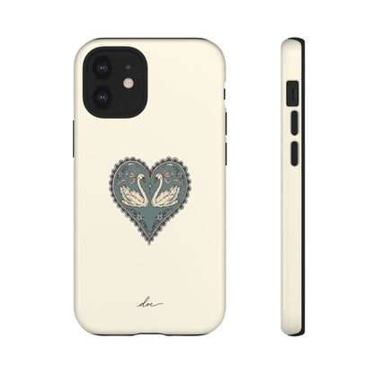 Swan Hearts iPhone Case