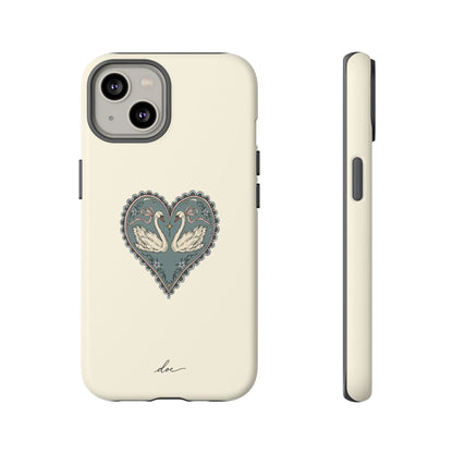 Swan Hearts iPhone Case