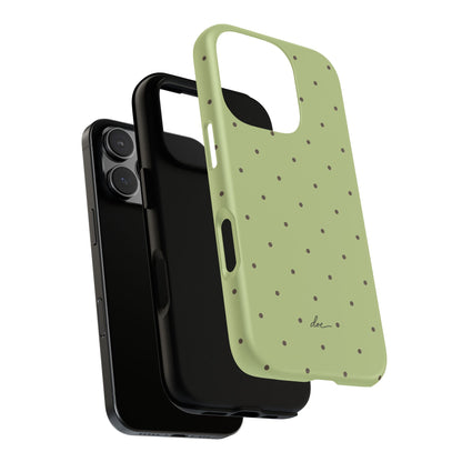 Polka Greens iPhone Case