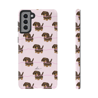 Pink Dachshund Samsung Case