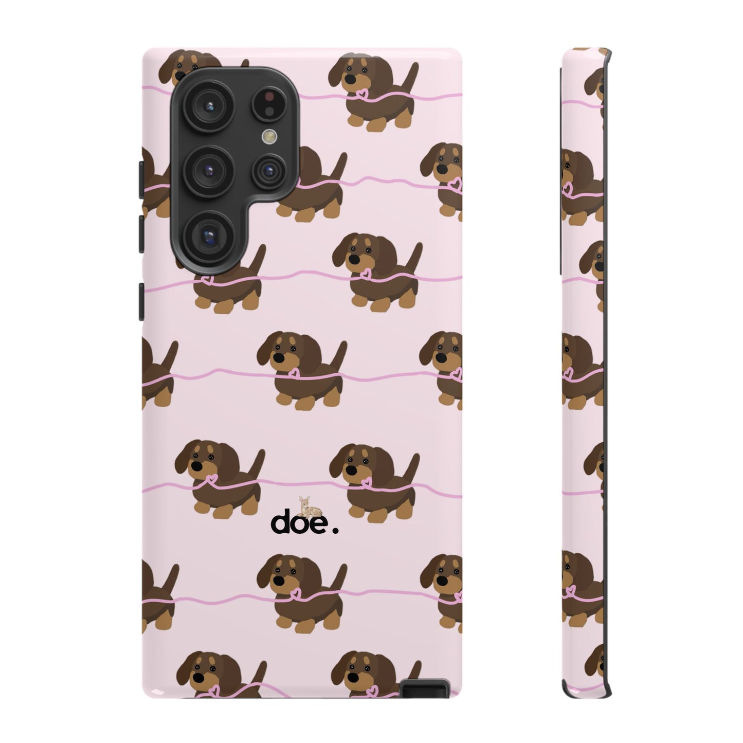 Pink Dachshund Samsung Case