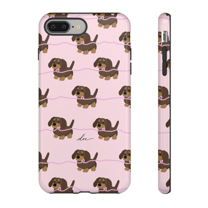 Pink Dachshunds iPhone Case