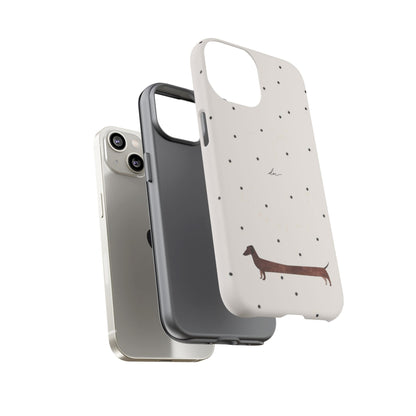 Polka Dachshund iPhone Case