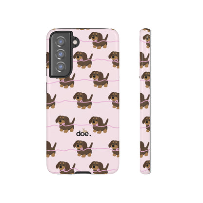 Pink Dachshund Samsung Case