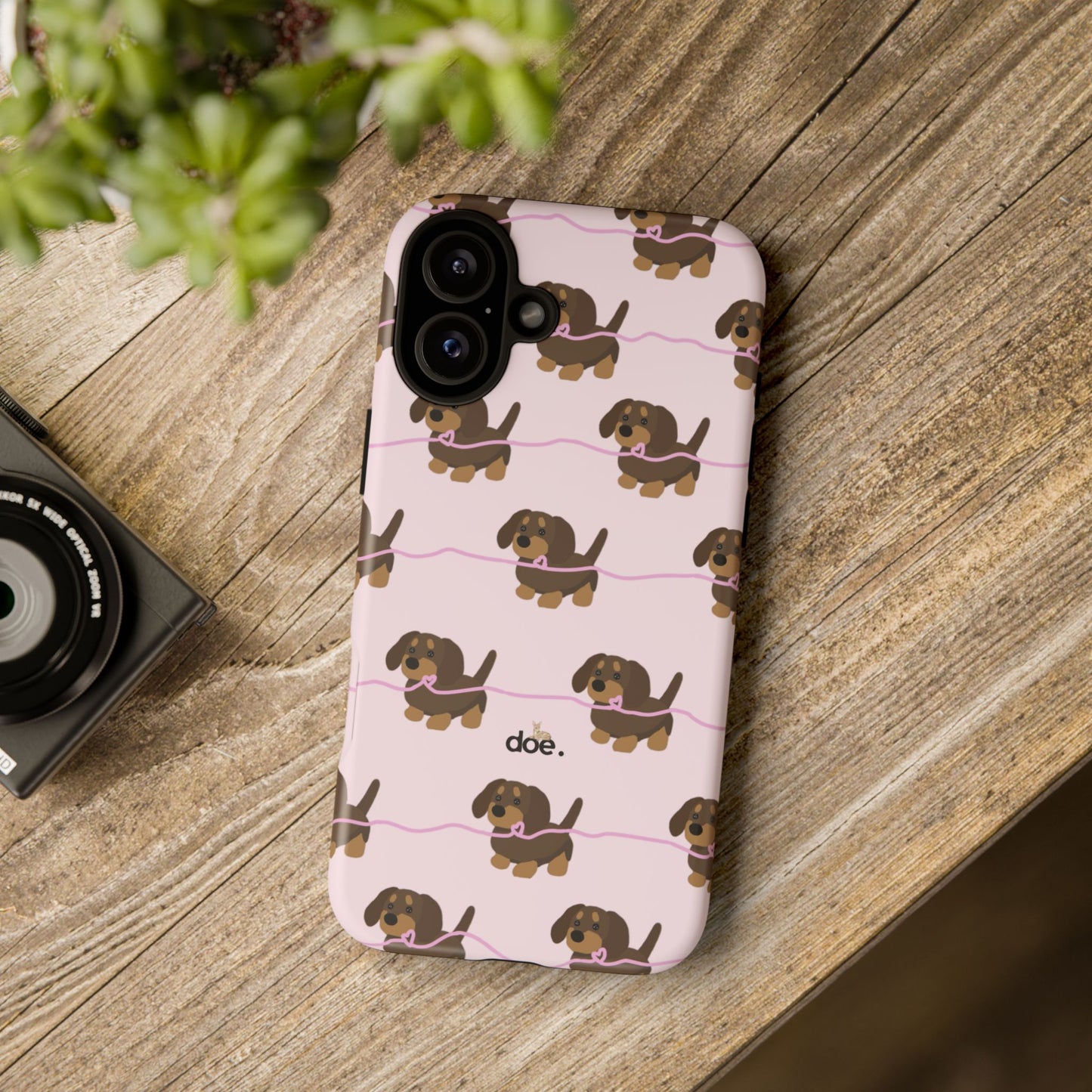 Pink Dachshunds iPhone Case