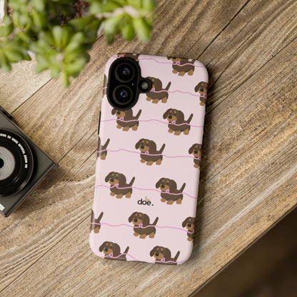Pink Dachshunds iPhone Case
