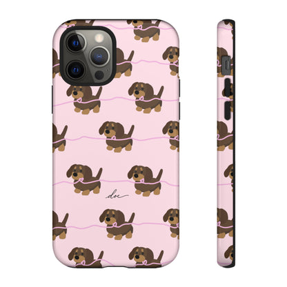 Pink Dachshunds iPhone Case