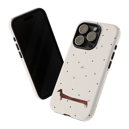 Polka Dachshund iPhone Case