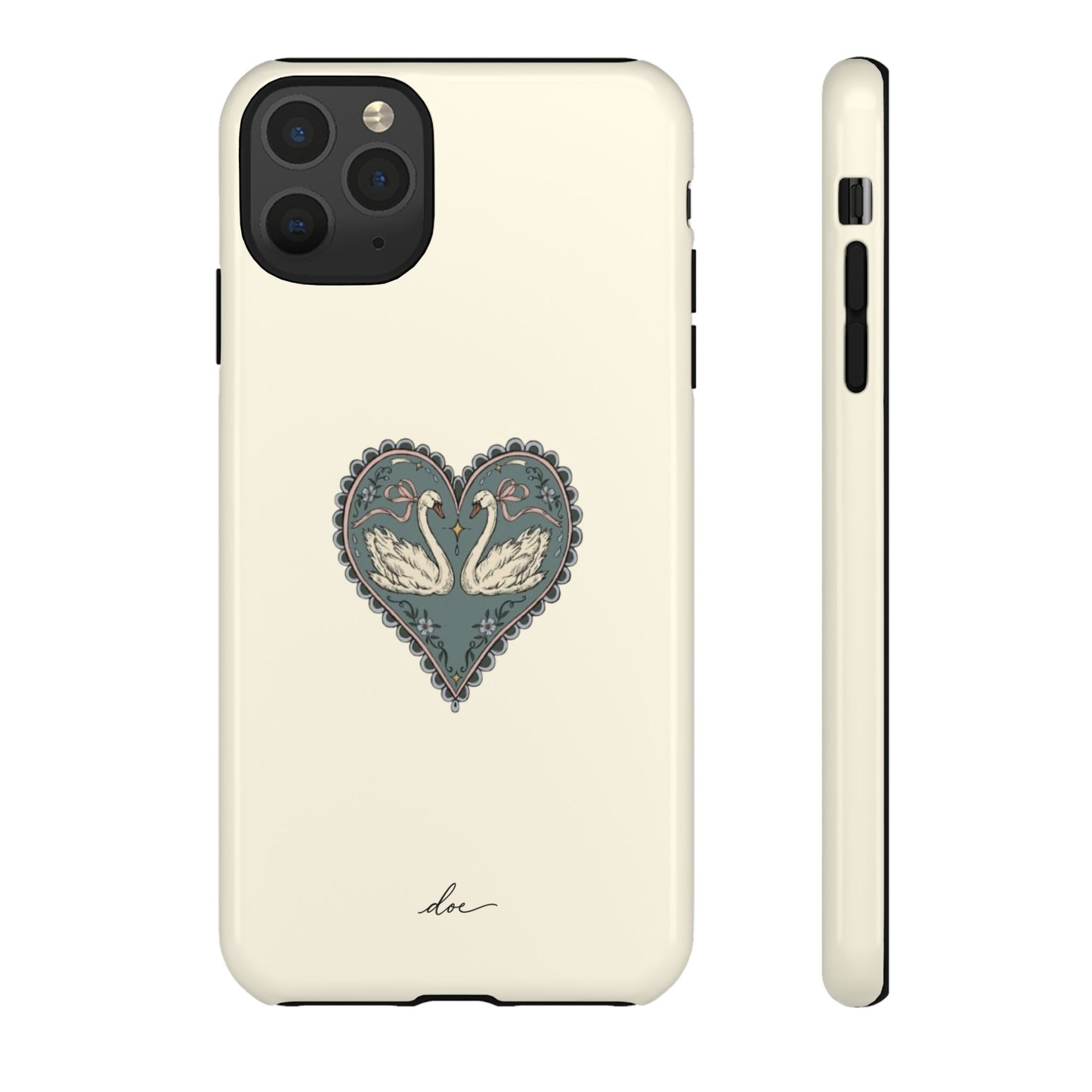 Swan Hearts iPhone Case