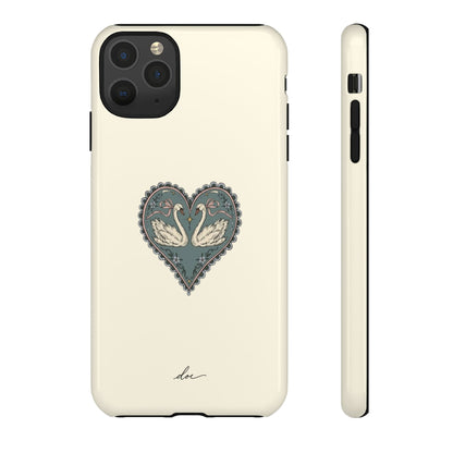 Swan Hearts iPhone Case