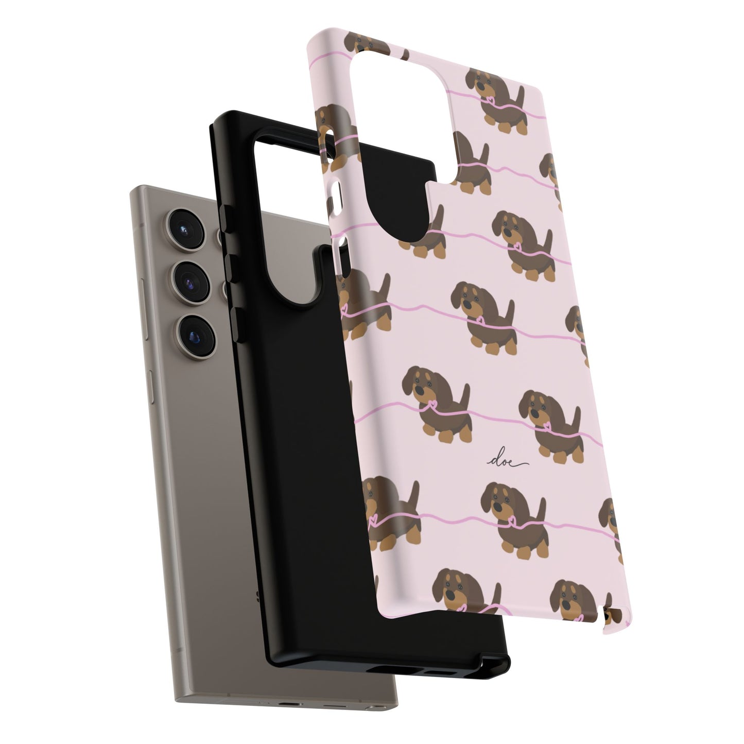 Pink Dachshund Samsung Case