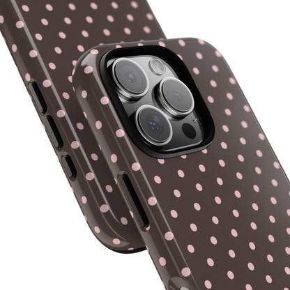 Brown Polka Dot iPhone Case