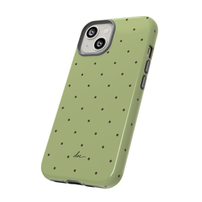 Polka Greens iPhone Case