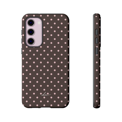 Brown Polka Dot Samsung Case