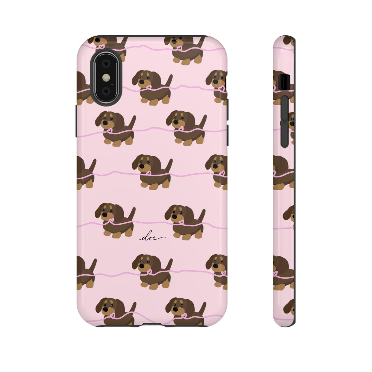 Pink Dachshunds iPhone Case