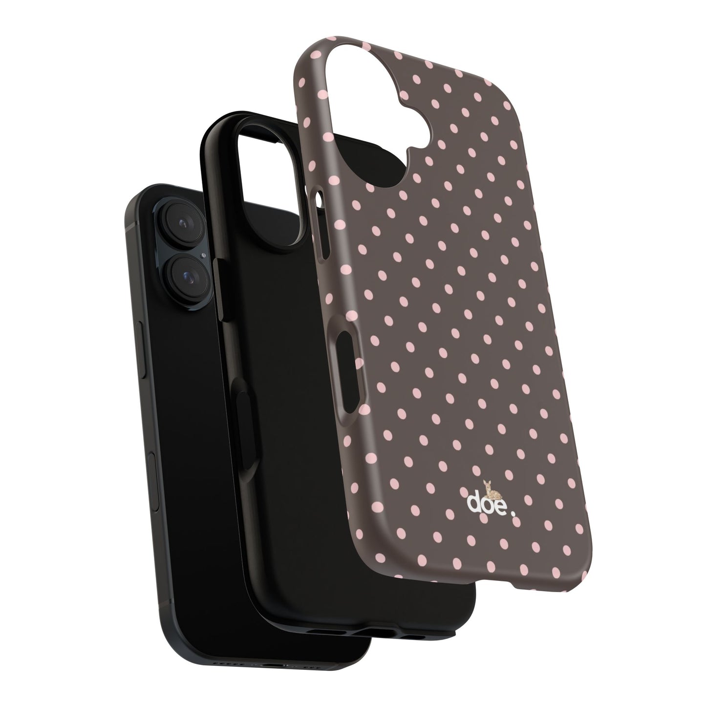 Brown Polka Dot iPhone Case