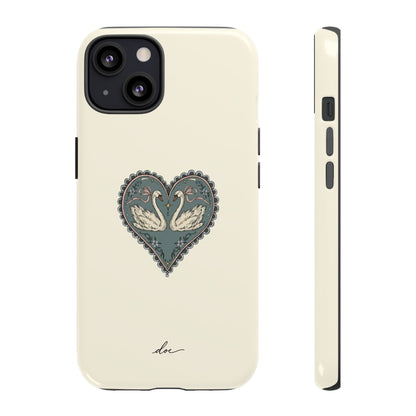 Swan Hearts iPhone Case