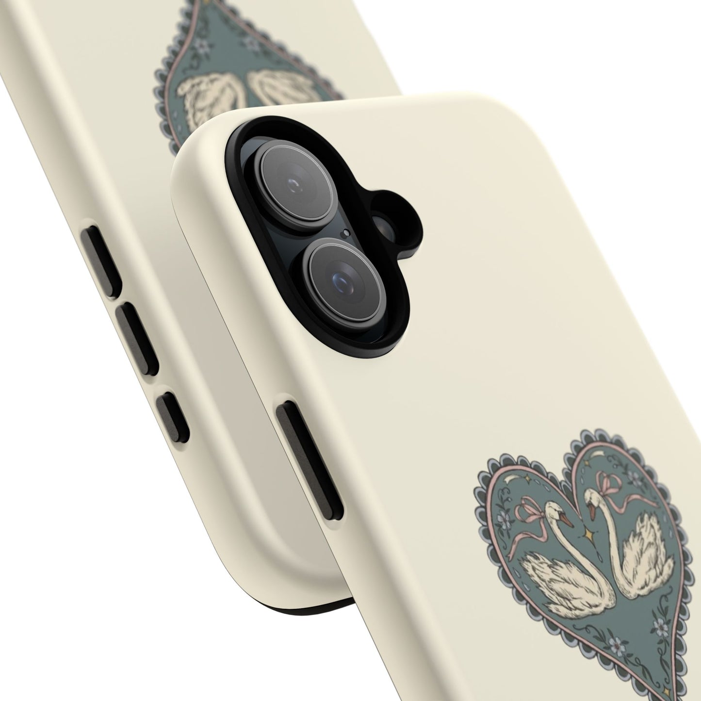 Swan Hearts iPhone Case