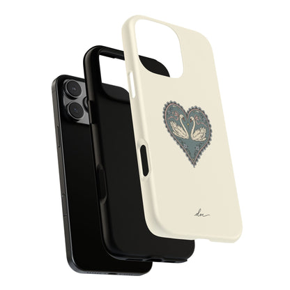 Swan Hearts iPhone Case