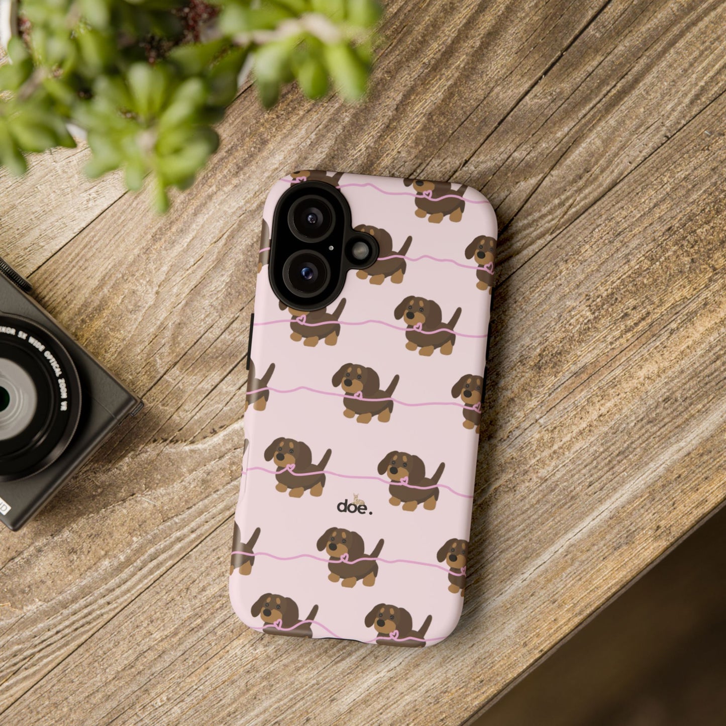 Pink Dachshunds iPhone Case