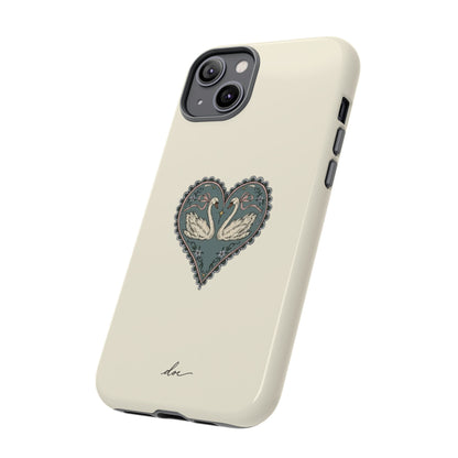 Swan Hearts iPhone Case
