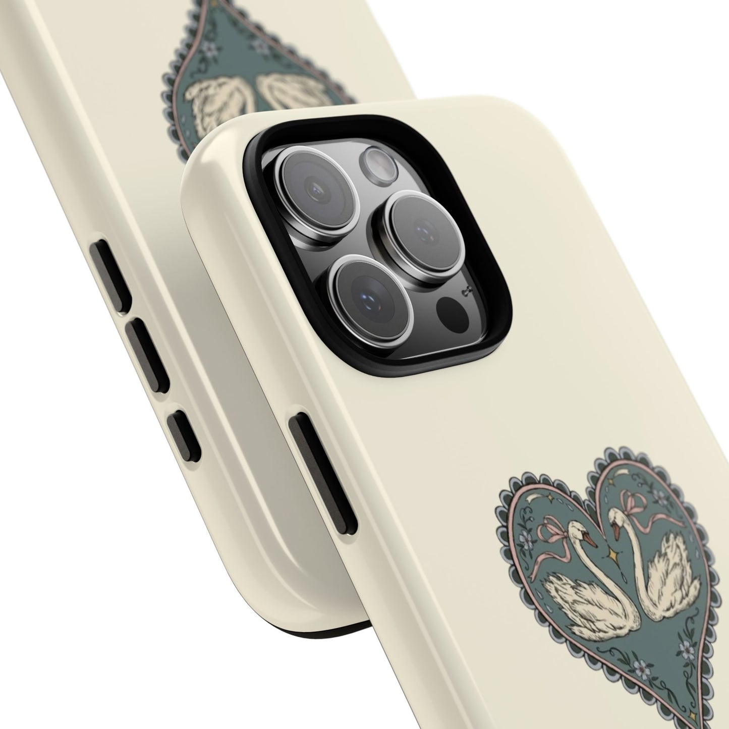 Swan Hearts iPhone Case