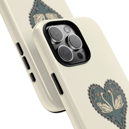 Swan Hearts iPhone Case
