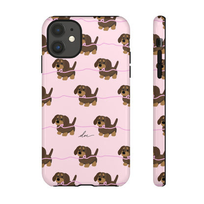 Pink Dachshunds iPhone Case