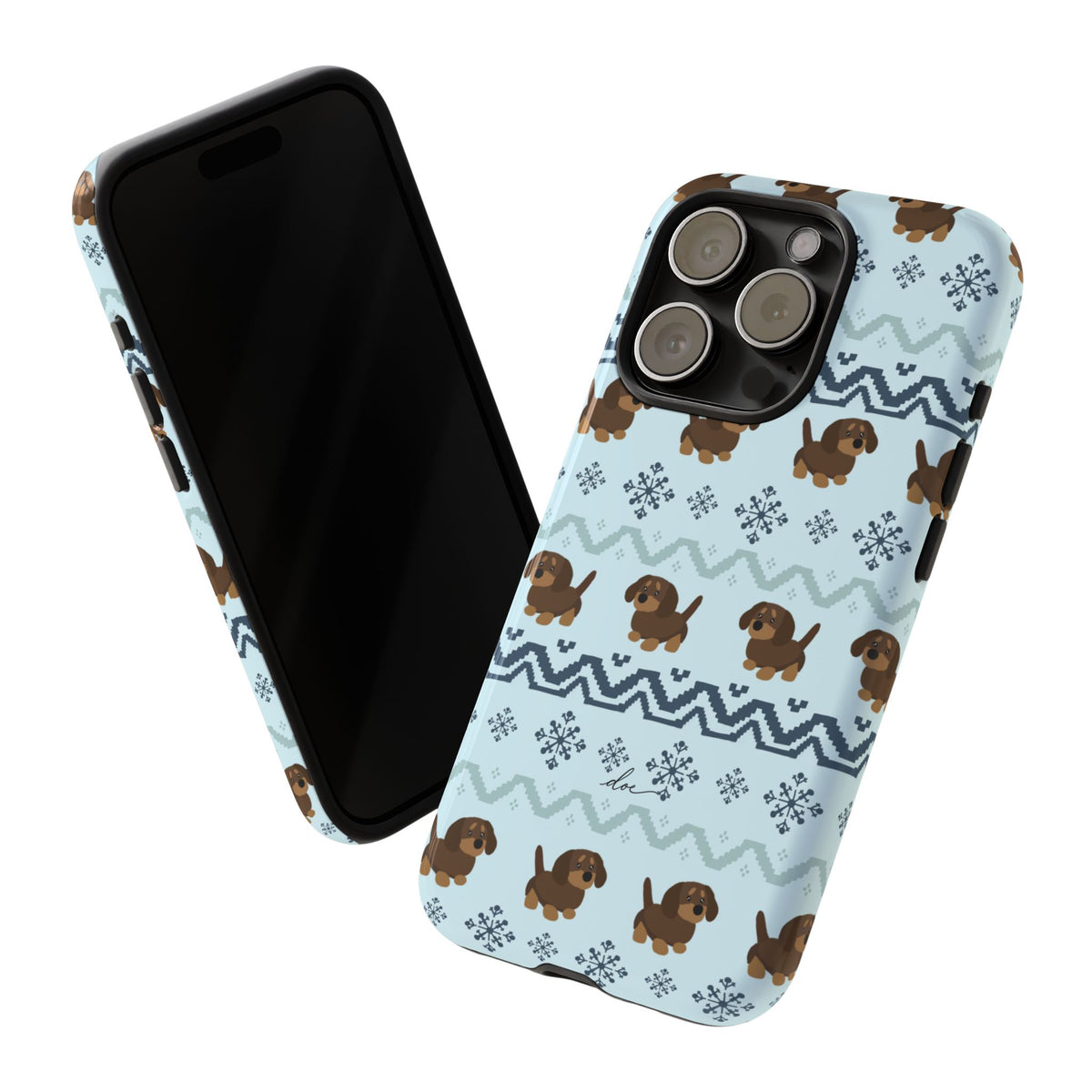 Christmas Dachshunds iPhone Case