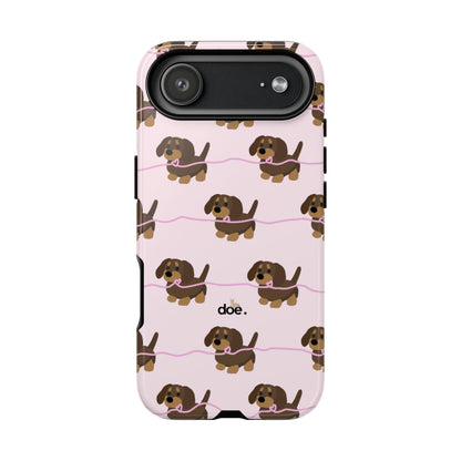 Pink Dachshunds iPhone Case