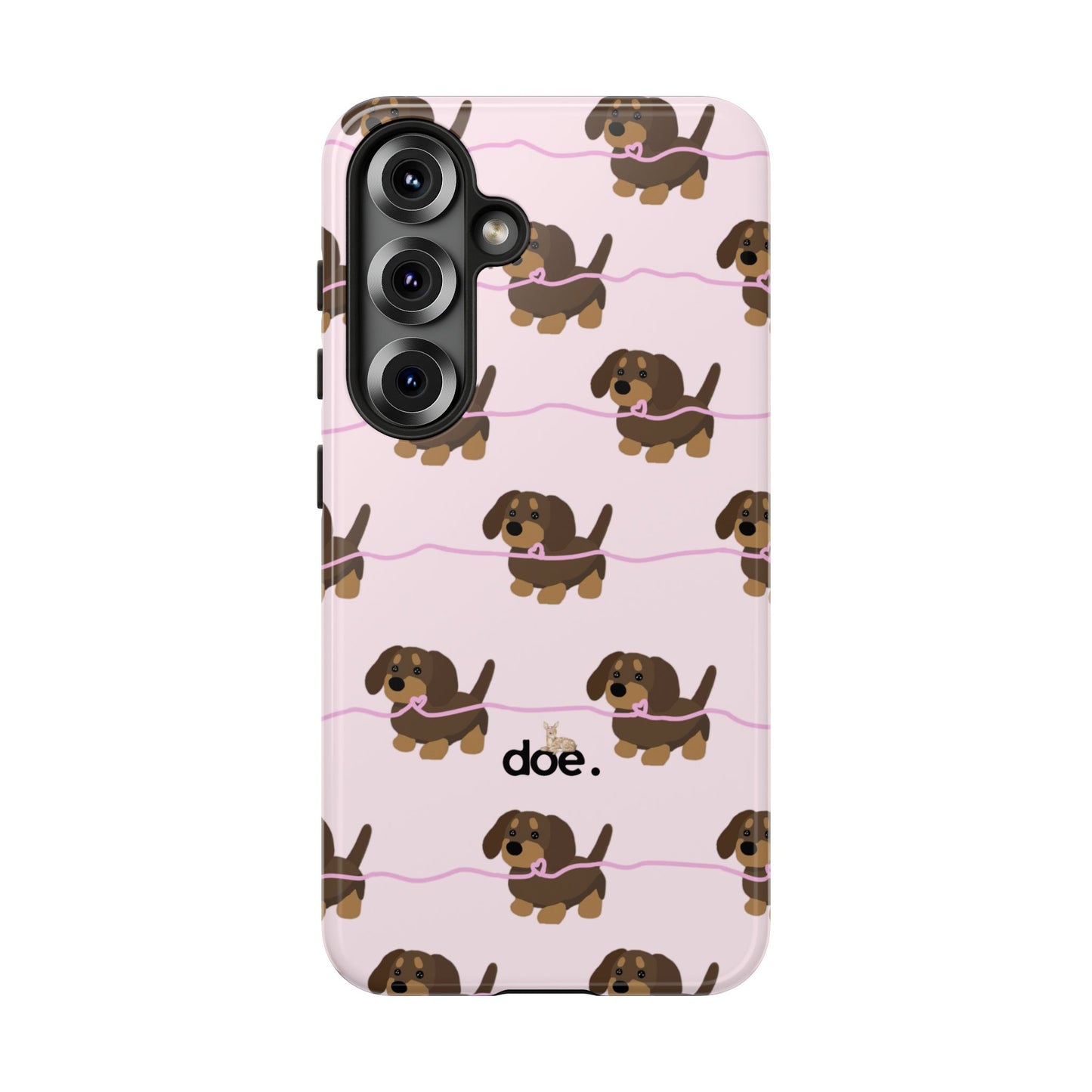 Pink Dachshund Samsung Case