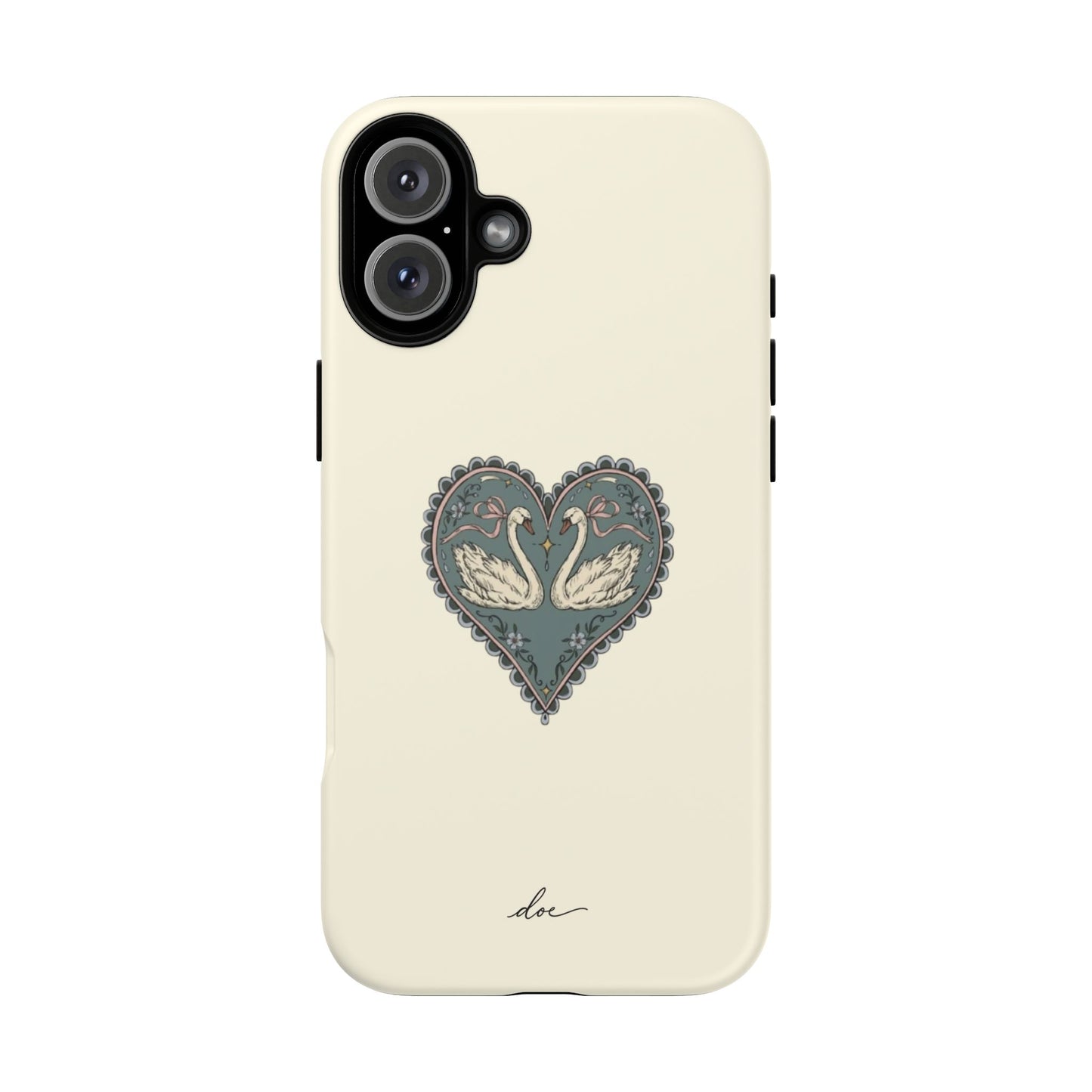 Swan Hearts iPhone Case