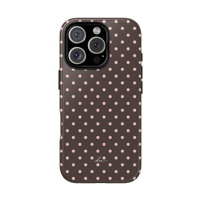 Brown Polka Dot iPhone Case
