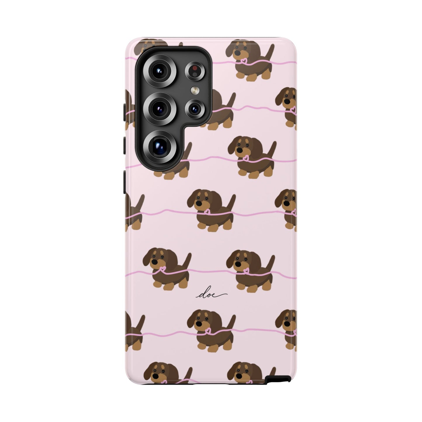 Pink Dachshund Samsung Case