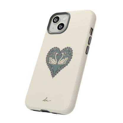 Swan Hearts iPhone Case