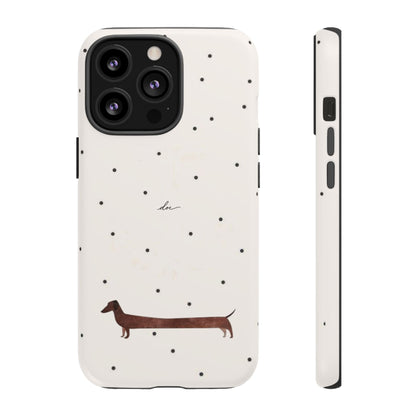Polka Dachshund iPhone Case