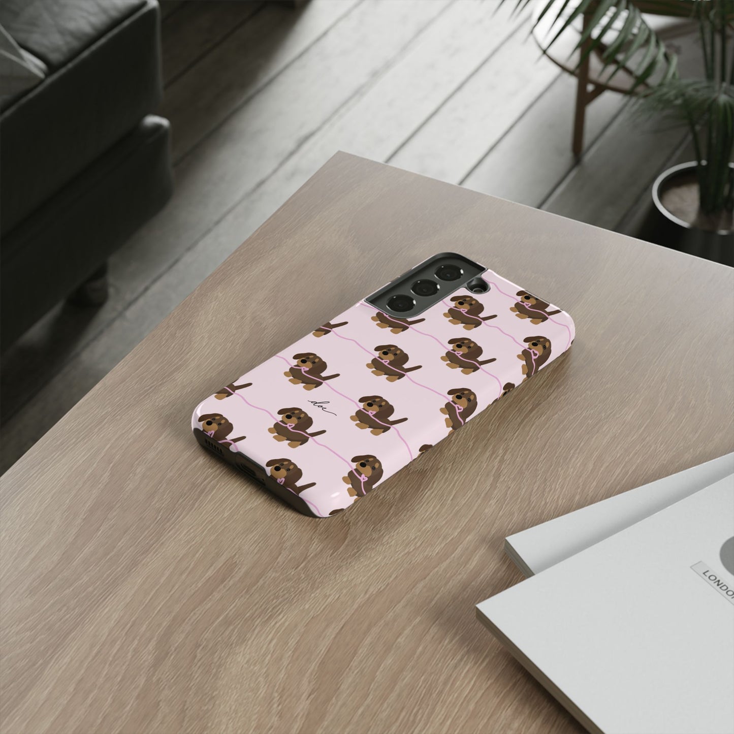 Pink Dachshund Samsung Case