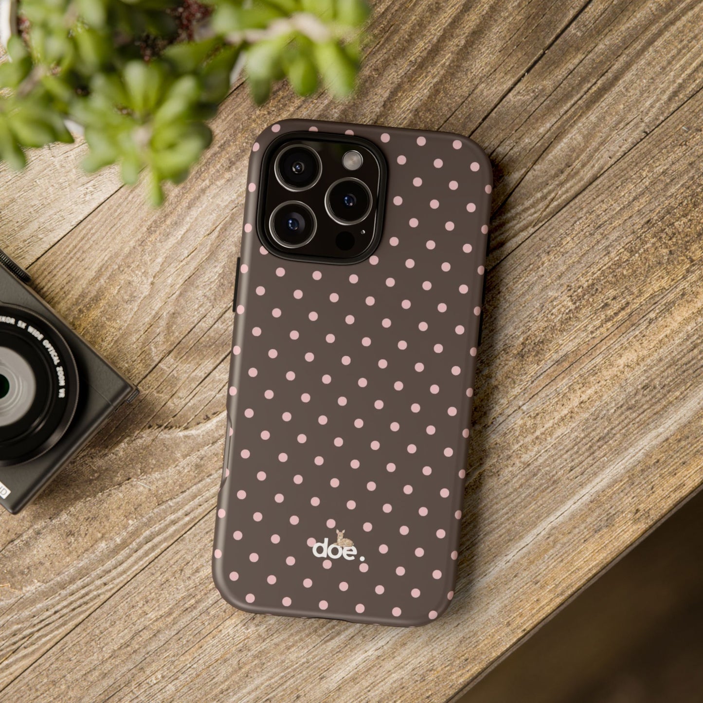 Brown Polka Dot iPhone Case