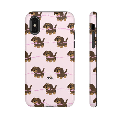 Pink Dachshunds iPhone Case