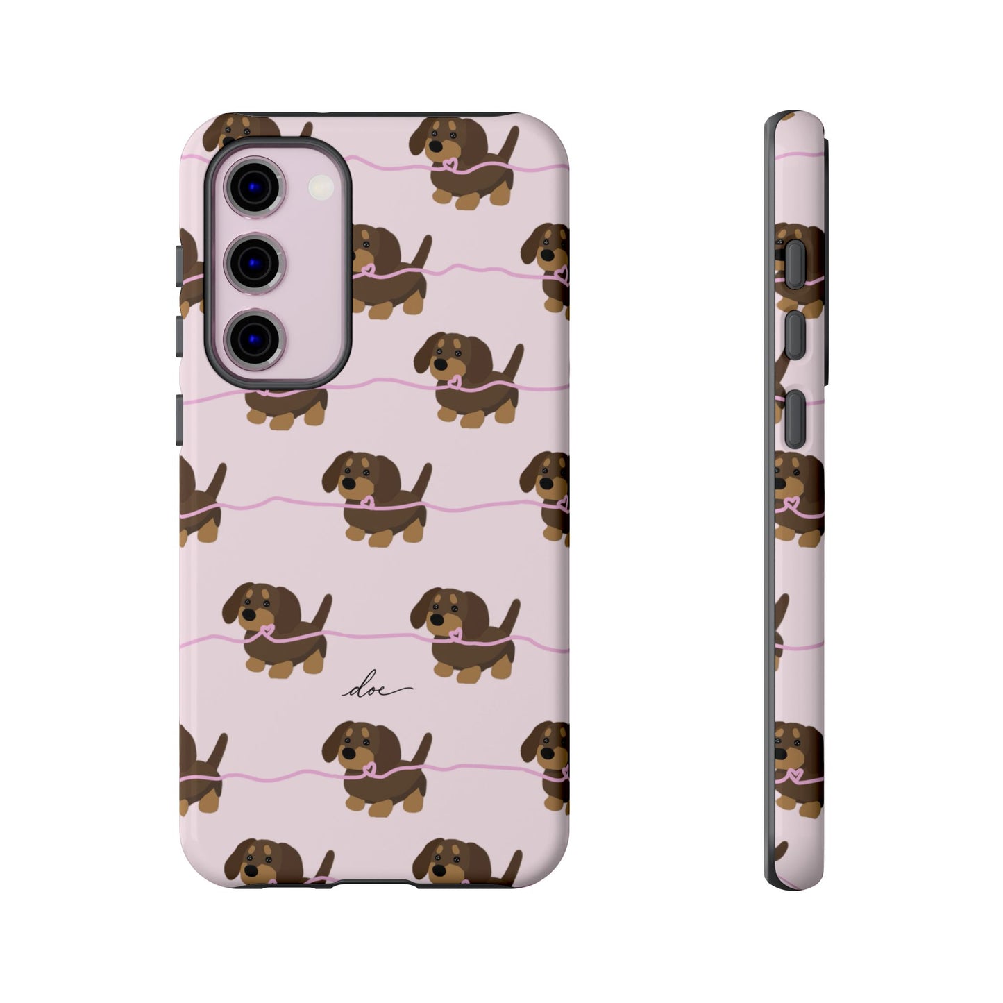 Pink Dachshund Samsung Case