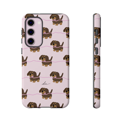 Pink Dachshund Samsung Case