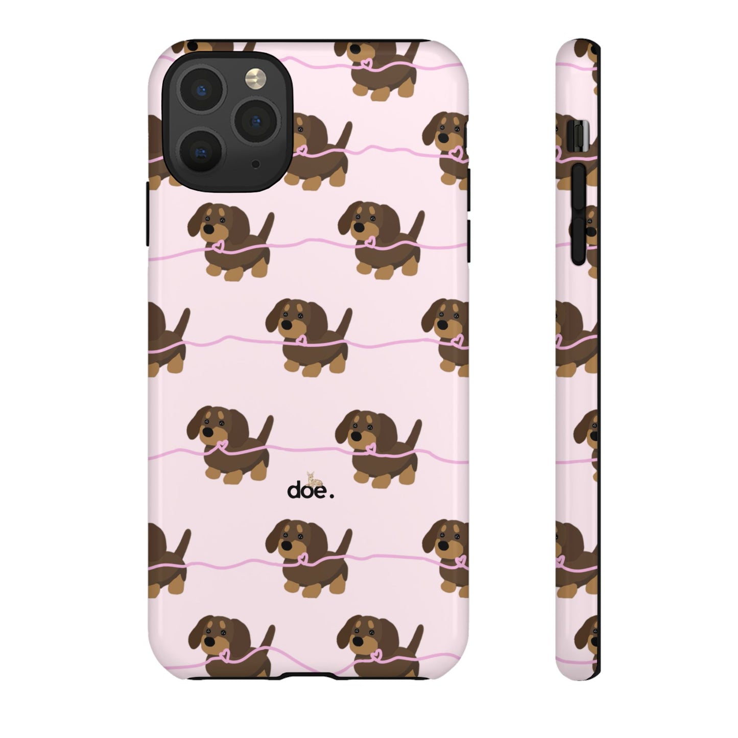 Pink Dachshunds iPhone Case
