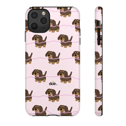 Pink Dachshunds iPhone Case