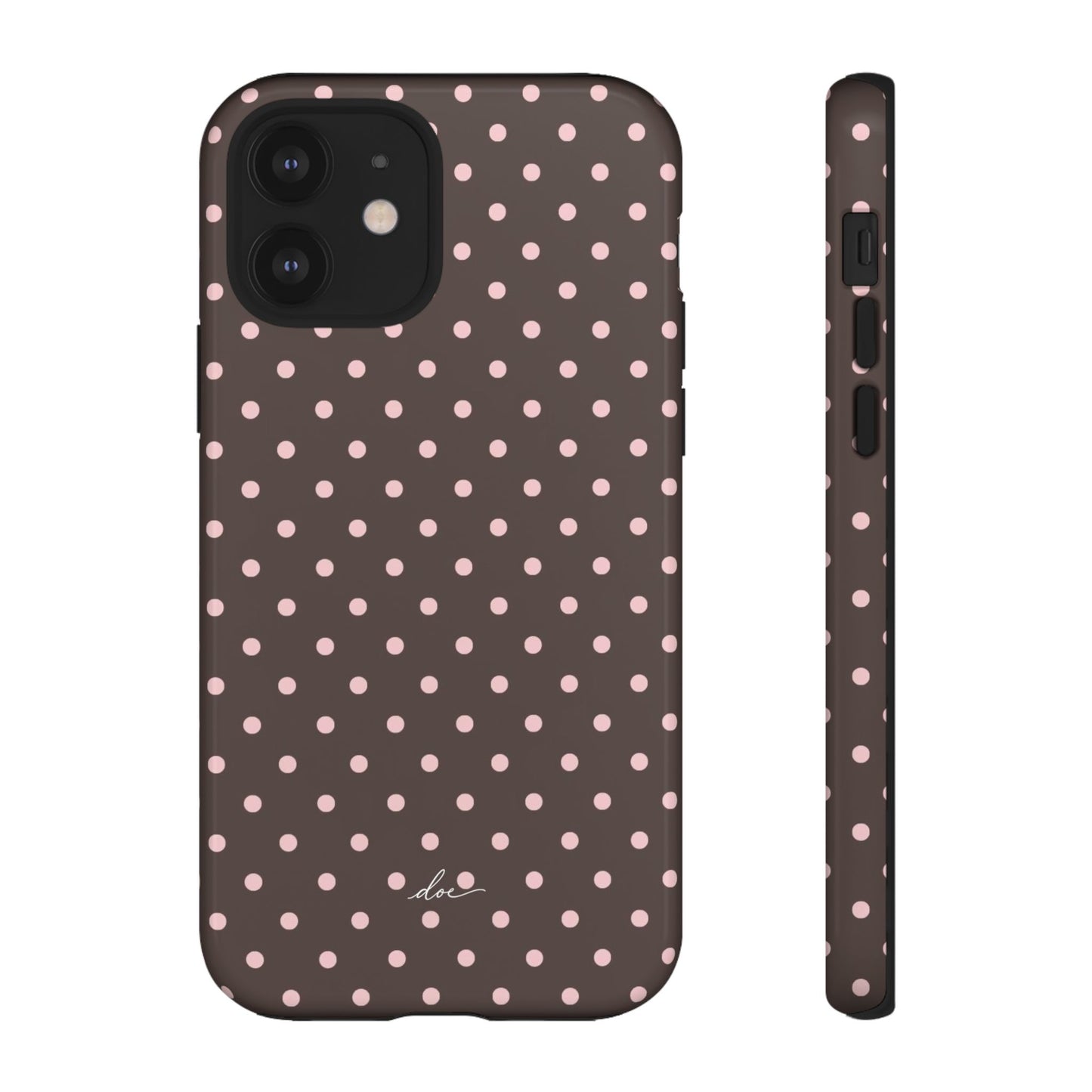 Brown Polka Dot iPhone Case