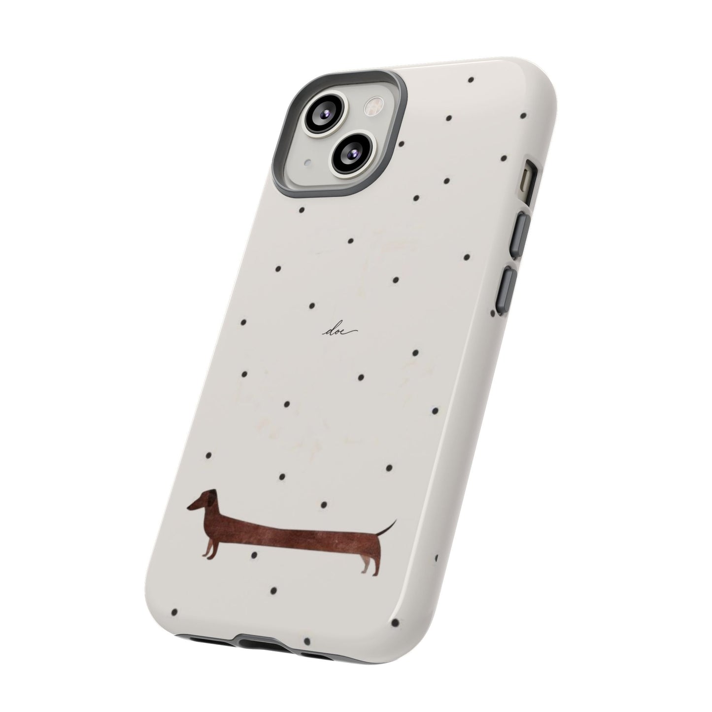 Polka Dachshund iPhone Case