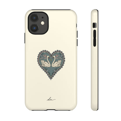 Swan Hearts iPhone Case