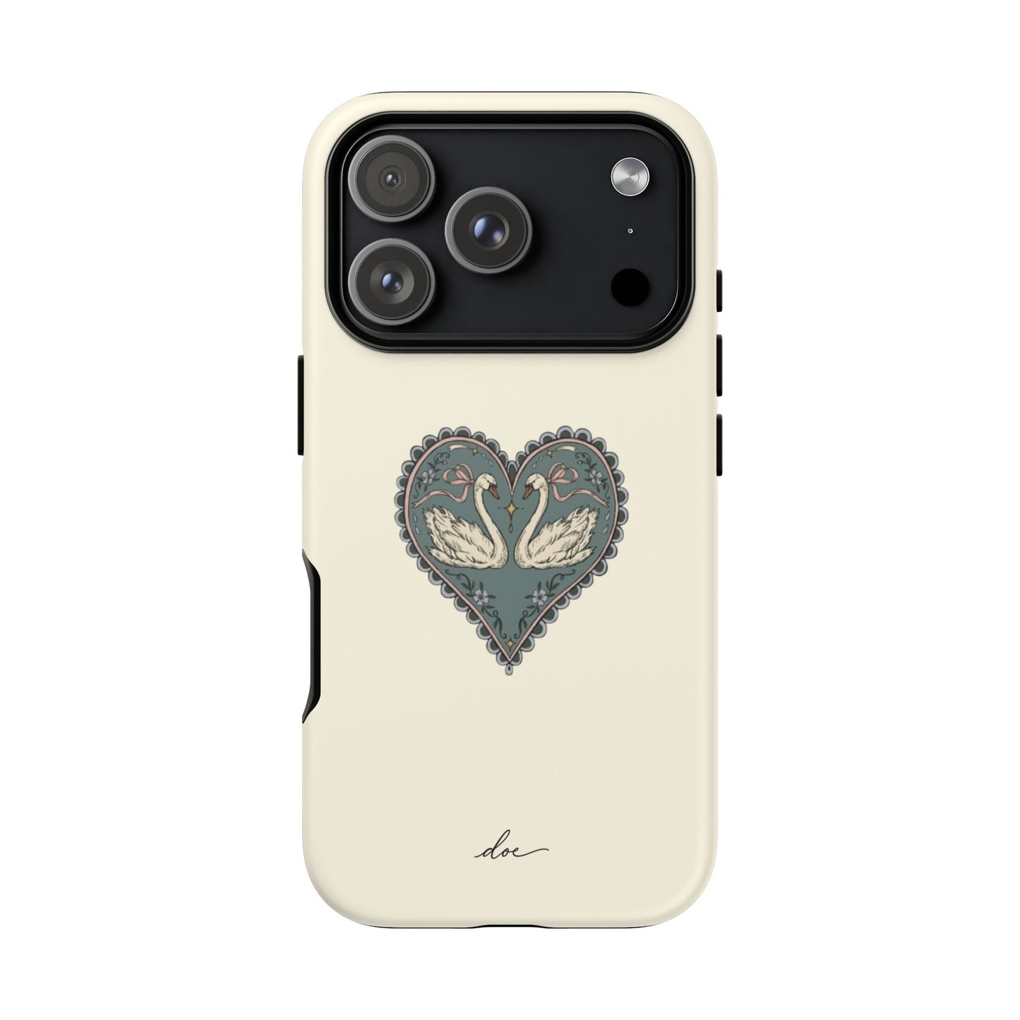 Swan Hearts iPhone Case