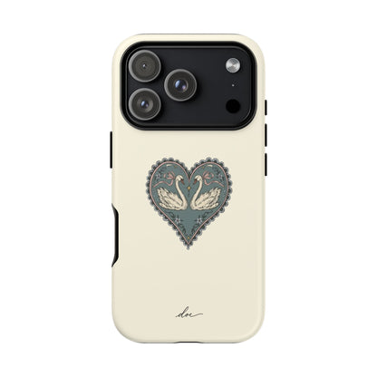 Swan Hearts iPhone Case