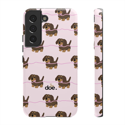 Pink Dachshund Samsung Case